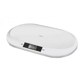 Elektroninen vauvavaaka ESPERANZA EBS019 — kapasiteetti 0,03–20 kg, jako 0,01 kg, iso 60×25 mm LCD, valkoinen