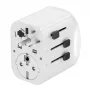 Matka-adapteri GEMBIRD TPA-EU2A1C15-01-W – 15W, Type-E-pistoke, 2× USB-A + 1× USB-C, 100–250V