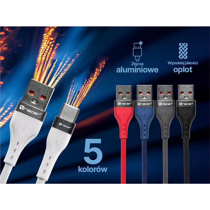 Tracer 47486 USB A - Lightning M/M 1m kaapeli punainen