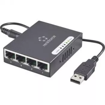 Verkkokytkin Renkforce 1423415 – 4-porttia 1 Gbit/s USB-virtalähdöllä