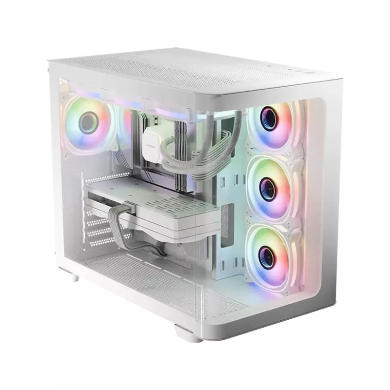 LC-Power Gaming 8001W Pro-Storm Light Midi-Tower ATX-kotelo, valkoinen (LC-8001W-ON)
