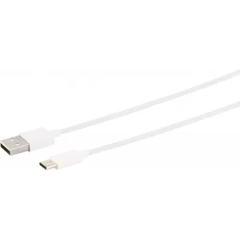 USB-kaapeli S/CONN 14-13040 0,5 m USB A USB C valkoinen