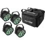EUROLITE sarja 4x LED PARty TCL Spot + Soft-Bag (20000540)