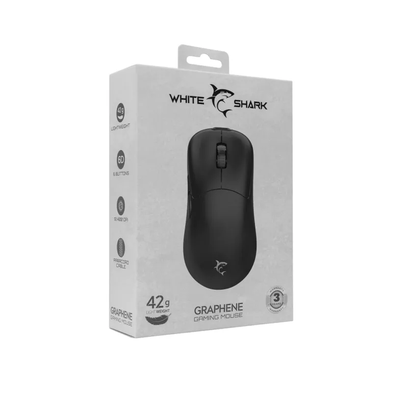 Hiiri White Shark GM-5014 Graphene musta USB