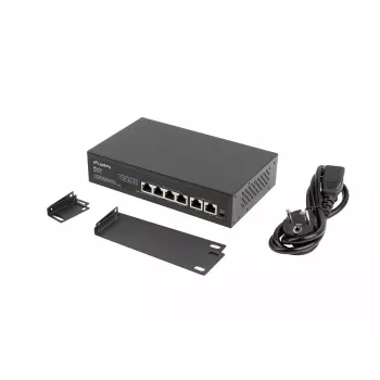 Lanberg kytkin PoE+ rack 10/19 RSFE-4P-2FE-60