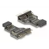 DeLOCK 60045 kaapelisovitin 9-pin USB 2.0 2 x 9-pin-header musta