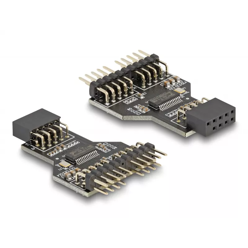 DeLOCK 60045 kaapelisovitin 9-pin USB 2.0 2 x 9-pin-header musta
