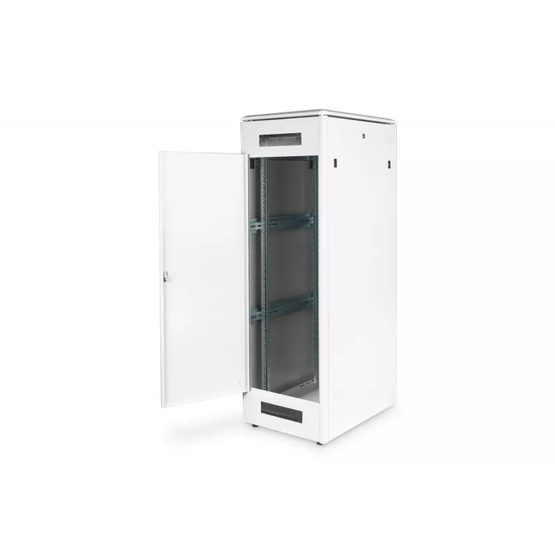 DIGITUS 36HE Unique verkkokaappi 600x800mm lasiovi harmaa