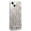 Karl Lagerfeld KLHCP14MLMNMS iPhone 14 Plus 6.7 kova kotelo hopea / hopea Liquid Glitter Monogram