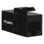 Keystone-moduuli LANBERG KSU6-3000 — Cat6 U/UTP RJ-45 naaras–RJ-45 naaras, matala rakenne, musta