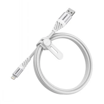 USB-A–Lightning-kaapeli OTTERBOX 1 m — Cloud White, USB-A-pistoke Lightning-pistokkeeseen
