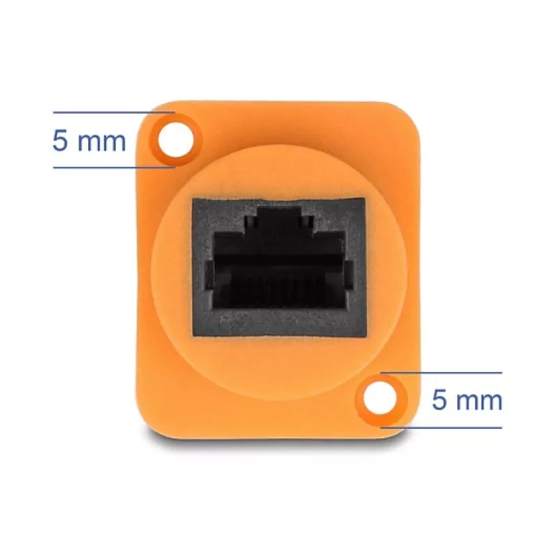 DeLOCK verkkokaapeli 90804 0,3 m Cat5e U/UTP RJ-45 musta oranssi