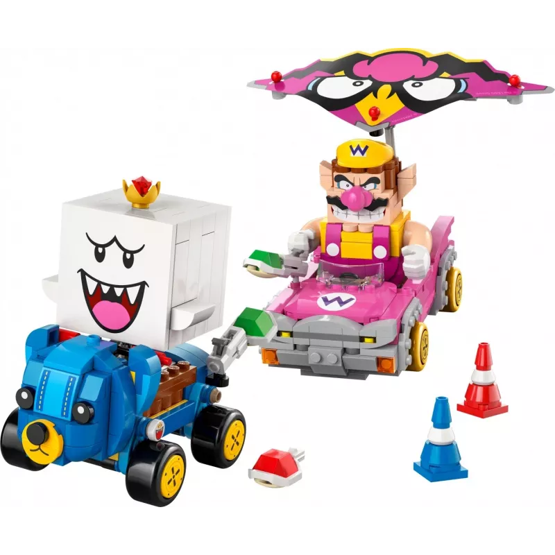 LEGO rakennuslelusarja 72038 Super Mario Mario Kart Wario King Buu Huu – hahmofiguurit ja rataelementit