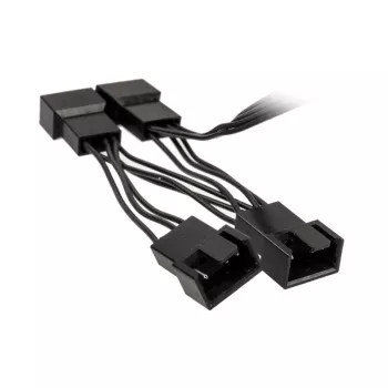 Tuuletin-Y-kaapeli Kolink 1–4 PWM 35 cm, 4-pin-PWM – 4×4-pin-PWM + SATA