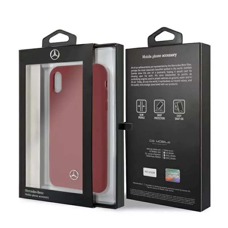 Mercedes-Benz Hard Cover silikoni Apple iPhone XR punainen MEHCI61SILRE