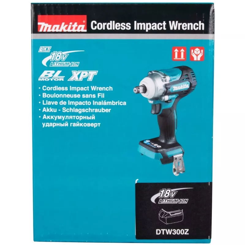Makita DTW300Z akku-iskuruuvinväännin 3200 kierr./min musta, sininen