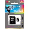 MicroSDXC-muistikortti Silicon Power 128 GB UHS‑I (Class 10, U1), 85 MB/s, musta, SD-sovittimella