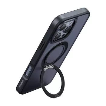 McDodo PC-4933 MagSafe-suojakotelo iPhone 16 Pro Max sisäänrakennetulla jalustalla, musta