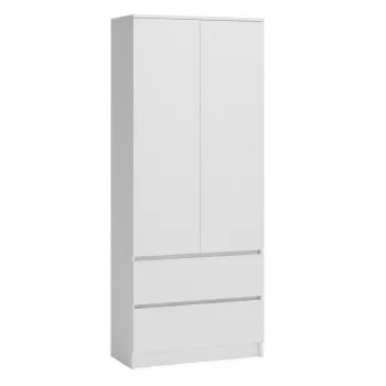 Vaatenaulakkokaappi Top E Shop SZAFA MALWA B 5 hyllyä 2 kierto-ovea valkoinen 900×500×1800 mm