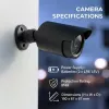 Valeputkikamera CEE IR1800 B, simuloitu valvontakamera IR-LED-valoilla, musta
