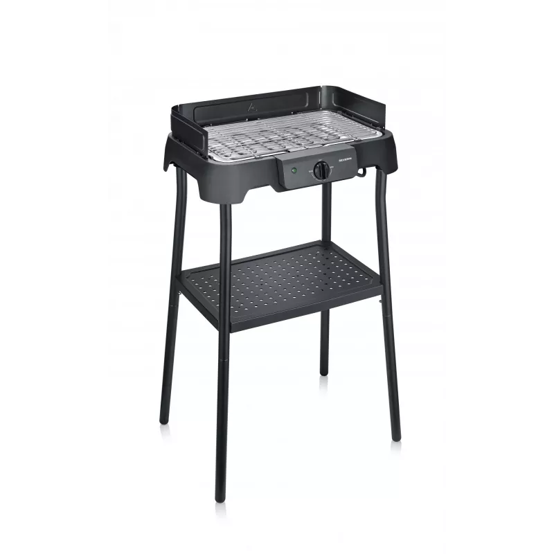 Severin PG 8594 pöytäsähkögrilli — 2000 W, suorakaiteen muotoinen ritilä, musta