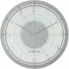 NeXtime kello 8125 Fancy Round, Ø43 cm, seinäkello, valkoinen/hopea