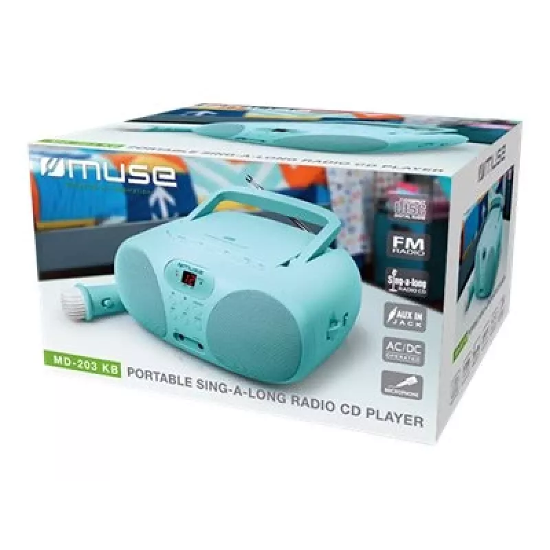 Muse MD-203 KB kannettava stereojärjestelmä analoginen FM sininen