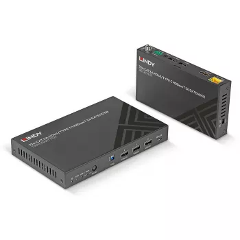 Lindy 70m Cat.6A HDMI 4K60 ja Type-C HDBaseT 3.0 KVM-jatko