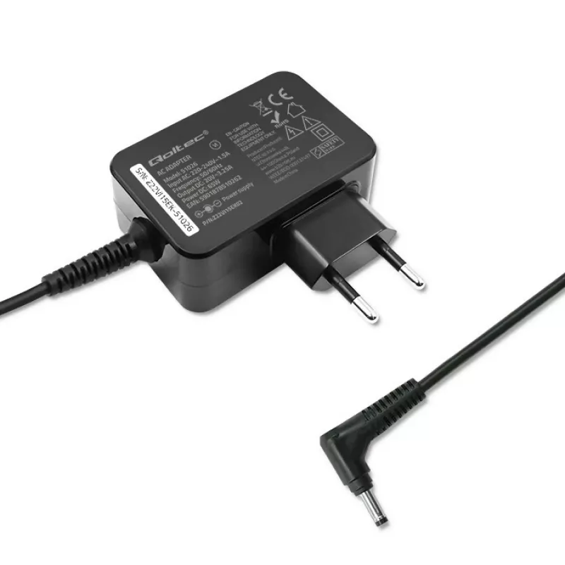 Qoltec 51026 virtalähde/muunnin sisä-/ulkokäyttöön 65 W musta