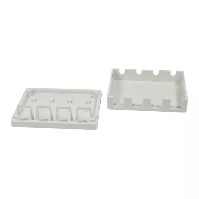 Synergy21 Keystone, moduulikannatin, patch-paneeli 4x TP-moduulille, pinta-asennus, valkoinen (ABS)