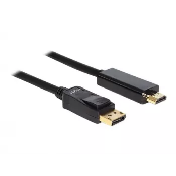 Delock kaapeli DisplayPort 1.1 uros > High Speed HDMI-A uros passiivinen 2 m musta (82587)
