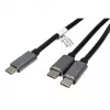 ROLINE - USB-kaapeli - 24-pin USB-C (M) - 24-pin USB-C (M) - USB 2.0 - 1,85 m - USB-virransyöttö (100 W) - musta (11.02.8308)