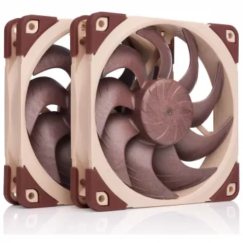Tietokonekotelon tuuletin Noctua NF-A12X25 G2 PWM SX2-PP 120 mm, 12 V, 1800 kierr./min, 107,3 m³/h, SSO-laakeri, 2 kpl:n pakkaus, beige