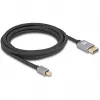 Delock - DisplayPort-kaapeli - Mini DisplayPort (M) - DisplayPort (M) - DisplayPort 1.4 - 3,0 m - tukee 8K 60 Hz - musta, harmaa (81093)