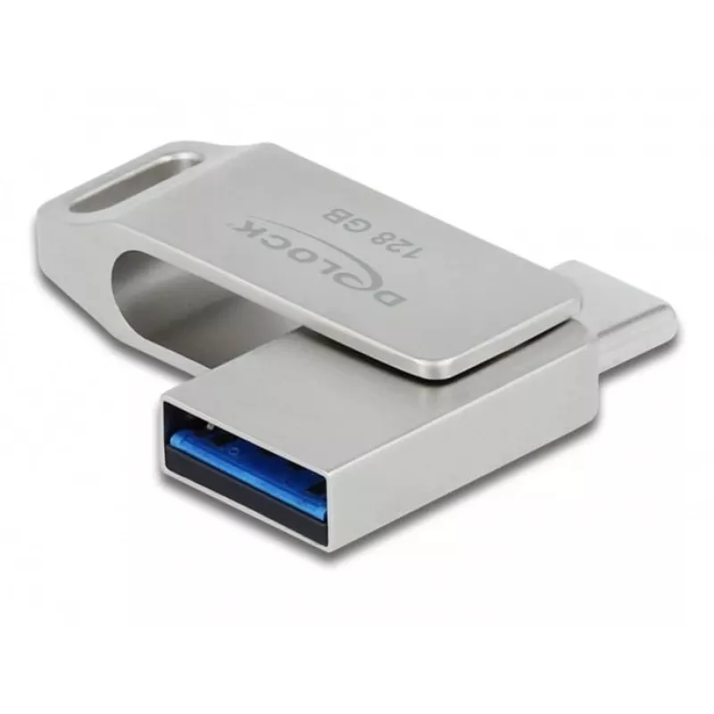 USB-muistitikku DeLOCK 128 GB USB-C Type-A kääntömalli