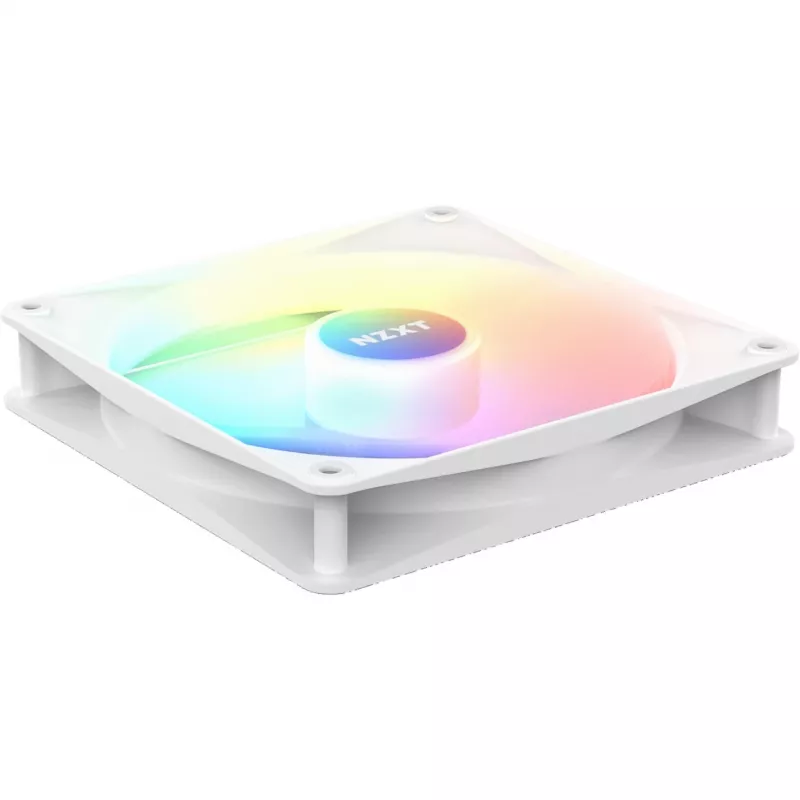 NZXT F120 RGB Core RF-C12SF-W1 120 mm kotelotuuletin, 500–1800 RPM, PWM, valkoinen