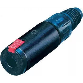 Neutrik 1/4 lukittuva kaapeli Jack - audioliitin - stereopistoke naaras - musta