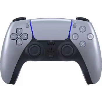 Langaton peliohjain Sony DualSense PlayStation 5:lle — sisäänrakennettu Li-Ion-akku, gyro, haptinen värinä, kaiutin, 3,5 mm liitäntä, hopea