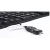 Silikoninäppäimistö USB+PS/2 musta