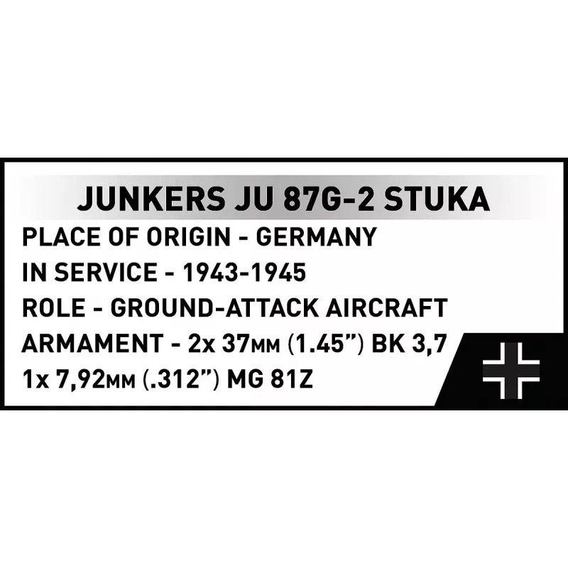 Rakennussarja Cobi Blocks Junkers JU 87G-2 Stuka 571 kpl pienoismallisarja