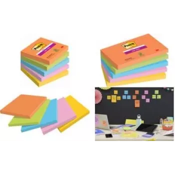 Post-it Super Sticky Notes Boost Collection muistilaput erittäin vahva värillinen lajiteltu 5 lohkoa (7100258933)
