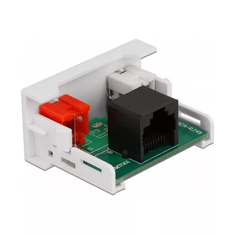 DeLOCK Easy 45 -moduuli 2 x RCA-liitin–RJ45-liitin 22,5 x 45 mm