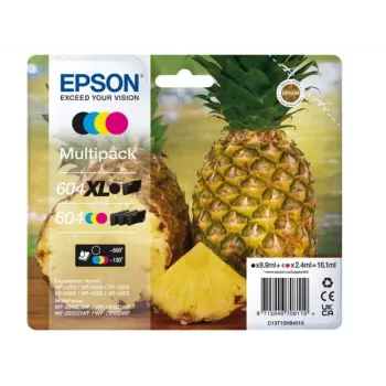 Epson 604XL mustepatruuna 4 kpl alkuperäinen suuri (XL) kapasiteetti musta, syaani, magenta, keltainen