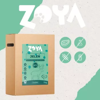 Kuivaruoka koirille ZOYA ColdPRO hirvi 9 kg — ylläpito aikuisille koirille, yhden proteiininlähde hirvi, 26 % proteiinia, 9,5 % rasvaa