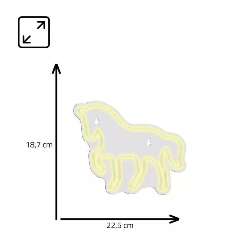 LED-neonvalo MANTA SNL103WH – hevosaihe, valkoinen
