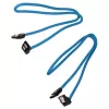 Corsair Premium Sleeved SATA-kaapeli kulmaliitin, sininen 60 cm - 2 kpl:n pakkaus