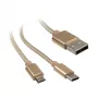 Akasa AK-CBUB42-12GL USB-kaapeli 1,2 m USB 2.0 USB A USB C/Micro-USB B kulta (AK-CBUB42-12GL)