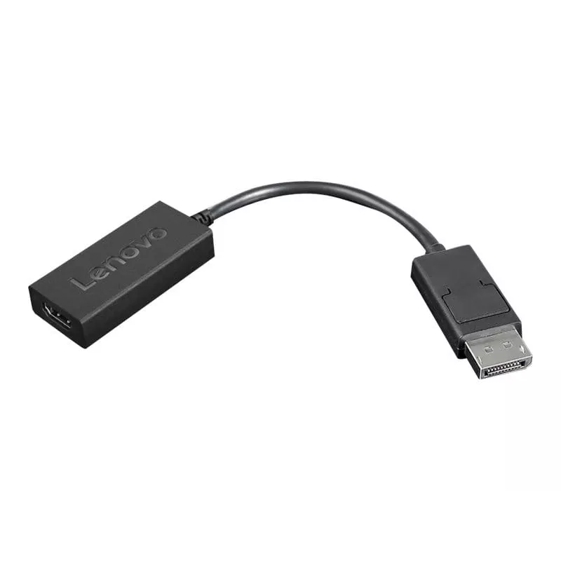 Lenovo 4X90R61023 DisplayPort–HDMI 2.0b -adapteri, DP-uros – HDMI-naaras, 22,5 cm, 4K, musta