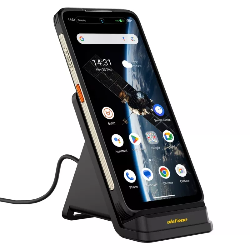 UleFone sisäkäyttöön tarkoitettu älypuhelimen laturi WCS01 – 50 W USB Type-C, langaton pikalataus, musta