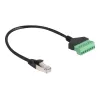 DeLOCK RJ45 -kaapeli Cat.6 uros liitinrimaan adapteriin 30 cm musta vihreä